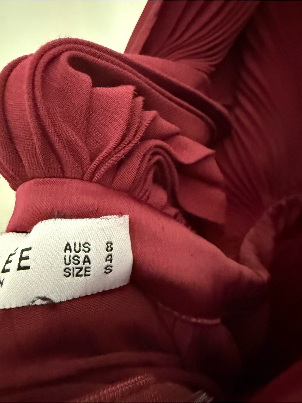 L’idee Versailles Red Pleated Balloon Sleeve Gown Size Lidee S - Picture 9 of 9